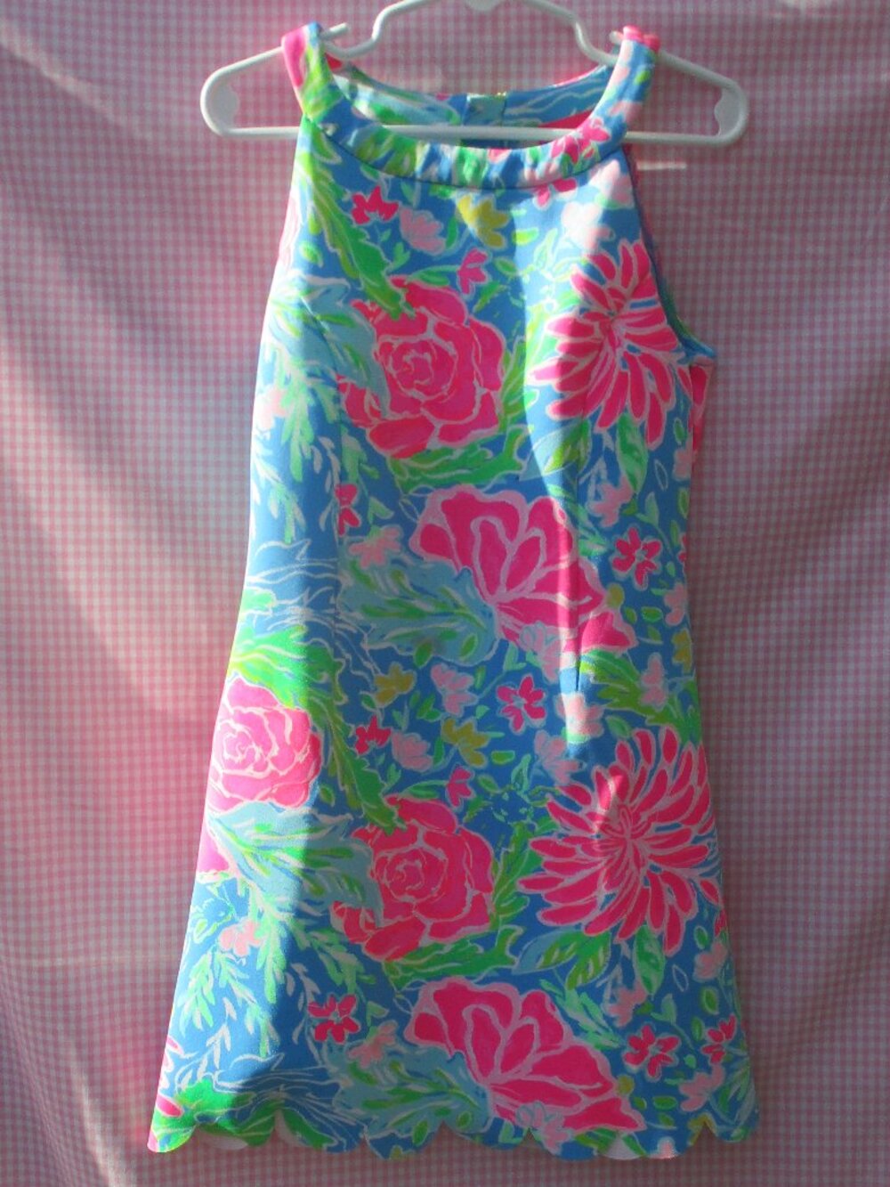Lilly Pulitzer Zanzibar Blue Bunny Business sz7 " Sophelia " Little Sister Dress